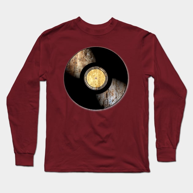 Vinyl Record rusty texture Long Sleeve T-Shirt by ddtk